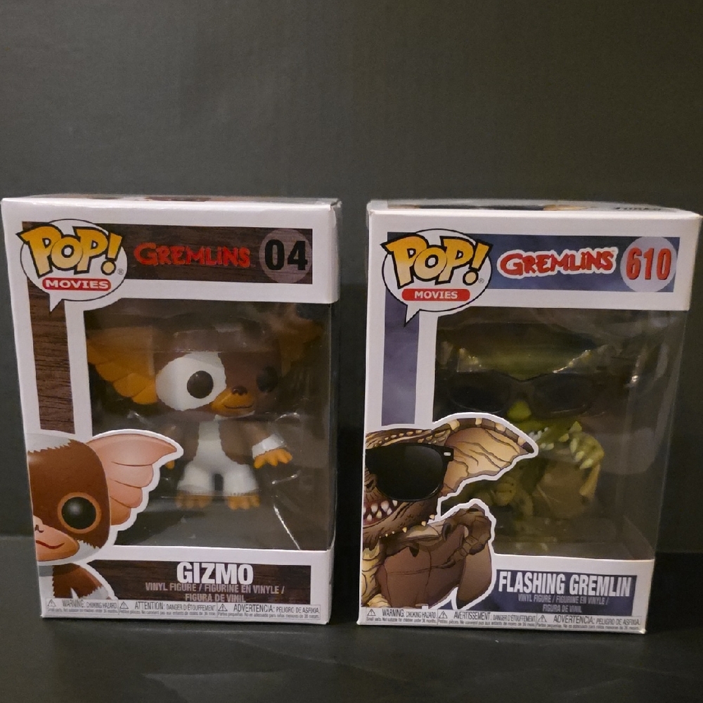 Funko Pop Gremlins Gizmo and Flashing Gremlin Figures